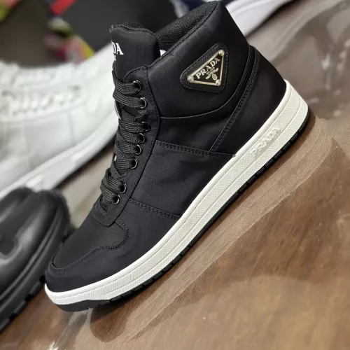 Cheap Prada High Top Shoes For Men #1381674 Replica Wholesale [$98.00 USD] [ITEM#1381674] on Replica Prada High Top Shoes