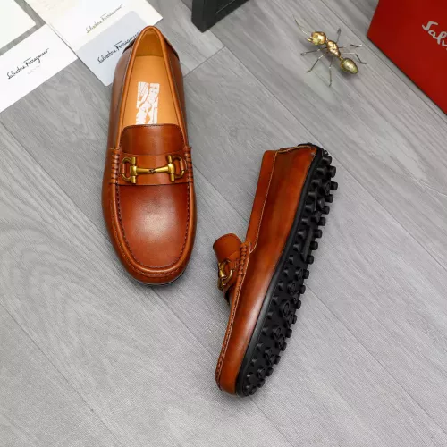 Cheap Salvatore Ferragamo Leather Shoes For Men #1381827 Replica Wholesale [$80.00 USD] [ITEM#1381827] on Replica Salvatore Ferragamo Leather Shoes