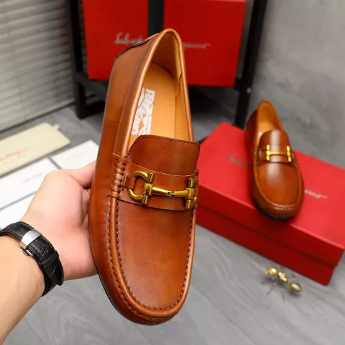 Cheap Salvatore Ferragamo Leather Shoes For Men #1381827 Replica Wholesale [$80.00 USD] [ITEM#1381827] on Replica Salvatore Ferragamo Leather Shoes