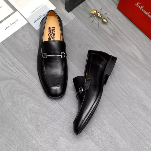 Cheap Salvatore Ferragamo Leather Shoes For Men #1381830 Replica Wholesale [$88.00 USD] [ITEM#1381830] on Replica Salvatore Ferragamo Leather Shoes