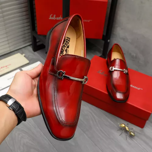Cheap Salvatore Ferragamo Leather Shoes For Men #1381831 Replica Wholesale [$88.00 USD] [ITEM#1381831] on Replica Salvatore Ferragamo Leather Shoes