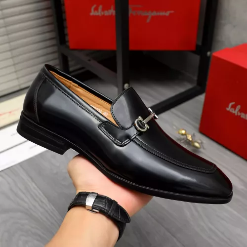 Cheap Salvatore Ferragamo Leather Shoes For Men #1381832 Replica Wholesale [$88.00 USD] [ITEM#1381832] on Replica Salvatore Ferragamo Leather Shoes