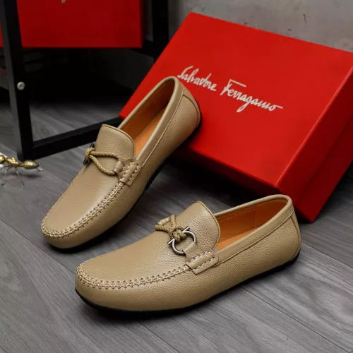 Cheap Salvatore Ferragamo Leather Shoes For Men #1381833 Replica Wholesale [$92.00 USD] [ITEM#1381833] on Replica Salvatore Ferragamo Leather Shoes