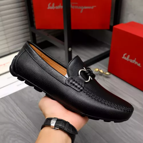 Cheap Salvatore Ferragamo Leather Shoes For Men #1381834 Replica Wholesale [$92.00 USD] [ITEM#1381834] on Replica Salvatore Ferragamo Leather Shoes