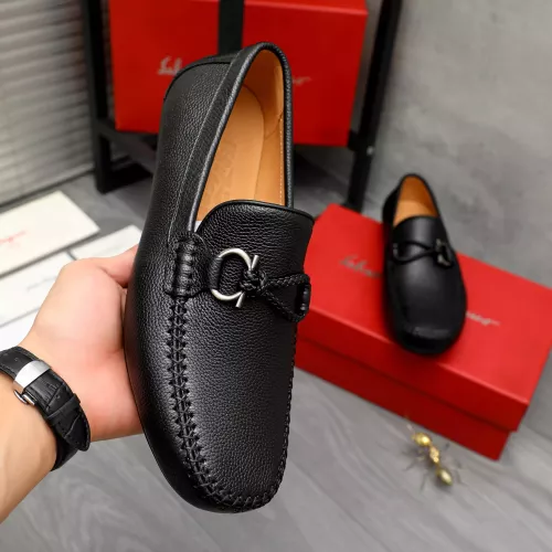 Cheap Salvatore Ferragamo Leather Shoes For Men #1381834 Replica Wholesale [$92.00 USD] [ITEM#1381834] on Replica Salvatore Ferragamo Leather Shoes