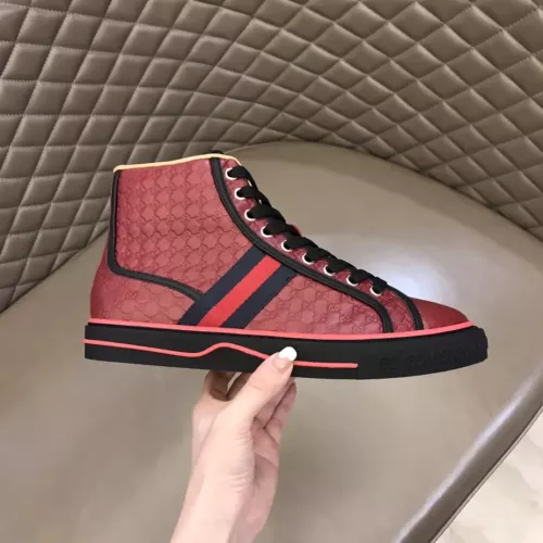 Cheap Gucci High Tops Shoes For Men #1381893 Replica Wholesale [$88.00 USD] [ITEM#1381893] on Replica Gucci High Tops Shoes