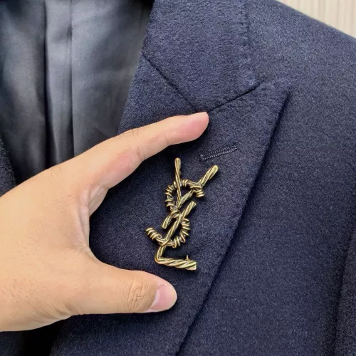 Cheap Yves Saint Laurent YSL Coat Long Sleeved For Men #1381953 Replica Wholesale [$314.05 USD] [ITEM#1381953] on Replica Yves Saint Laurent YSL Coat