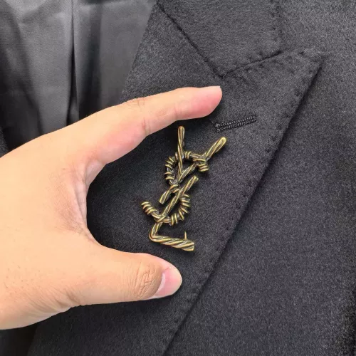 Cheap Yves Saint Laurent YSL Coat Long Sleeved For Men #1381954 Replica Wholesale [$314.05 USD] [ITEM#1381954] on Replica Yves Saint Laurent YSL Coat