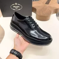 Cheap Prada Leather Shoes For Men #1373444 Replica Wholesale [$155.00 USD] [ITEM#1373444] on Replica Prada Leather Shoes