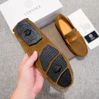 Cheap Versace Leather Shoes For Men #1373570 Replica Wholesale [$82.00 USD] [ITEM#1373570] on Replica Versace Leather Shoes
