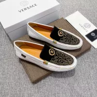 Cheap Versace Leather Shoes For Men #1373576 Replica Wholesale [$85.00 USD] [ITEM#1373576] on Replica Versace Leather Shoes