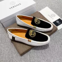 Cheap Versace Leather Shoes For Men #1373577 Replica Wholesale [$85.00 USD] [ITEM#1373577] on Replica Versace Leather Shoes