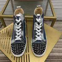 Cheap Christian Louboutin High Top Shoes For Women #1373703 Replica Wholesale [$98.00 USD] [ITEM#1373703] on Replica Christian Louboutin High Top Shoes