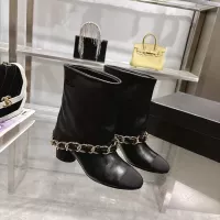 Cheap Chanel Boots For Women #1374055 Replica Wholesale [$140.00 USD] [ITEM#1374055] on Replica Chanel Boots
