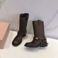 Cheap MIU MIU Boots For Women #1374067 Replica Wholesale [$145.00 USD] [ITEM#1374067] on Replica MIU MIU Boots