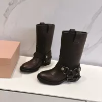 Cheap MIU MIU Boots For Women #1374067 Replica Wholesale [$145.00 USD] [ITEM#1374067] on Replica MIU MIU Boots