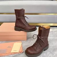 Cheap MIU MIU Boots For Women #1374114 Replica Wholesale [$122.00 USD] [ITEM#1374114] on Replica MIU MIU Boots