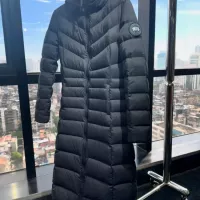 Cheap Canada Goose Down Feather Coat Long Sleeved For Women #1374526 Replica Wholesale [$314.05 USD] [ITEM#1374526] on Replica Canada Goose Down Feather Coat