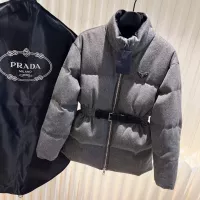 Cheap Prada Down Feather Coat Long Sleeved For Women #1374573 Replica Wholesale [$202.00 USD] [ITEM#1374573] on Replica Prada Down Feather Coat