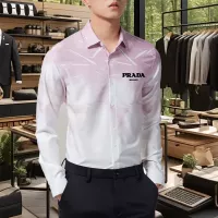 Cheap Prada Shirts Long Sleeved For Men #1374899 Replica Wholesale [$56.00 USD] [ITEM#1374899] on Replica Prada Shirts