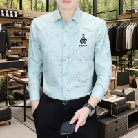 Cheap Prada Shirts Long Sleeved For Men #1374903 Replica Wholesale [$56.00 USD] [ITEM#1374903] on Replica Prada Shirts