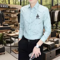 Cheap Prada Shirts Long Sleeved For Men #1374903 Replica Wholesale [$56.00 USD] [ITEM#1374903] on Replica Prada Shirts