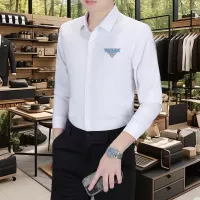Cheap Prada Shirts Long Sleeved For Men #1374904 Replica Wholesale [$56.00 USD] [ITEM#1374904] on Replica Prada Shirts