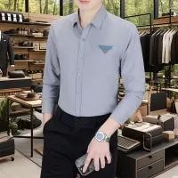 Cheap Prada Shirts Long Sleeved For Men #1374905 Replica Wholesale [$56.00 USD] [ITEM#1374905] on Replica Prada Shirts