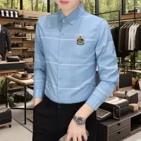 Cheap Burberry Shirts Long Sleeved For Men #1374922 Replica Wholesale [$56.00 USD] [ITEM#1374922] on Replica Burberry Shirts