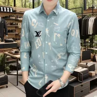Cheap Louis Vuitton LV Shirts Long Sleeved For Men #1374942 Replica Wholesale [$56.00 USD] [ITEM#1374942] on Replica Louis Vuitton LV Shirts