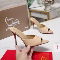 Cheap Christian Louboutin CL Slippers For Women #1376529 Replica Wholesale [$105.00 USD] [ITEM#1376529] on Replica Christian Louboutin CL Slippers