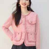 Cheap Chanel Jackets Long Sleeved For Women #1376852 Replica Wholesale [$60.00 USD] [ITEM#1376852] on Replica Chanel Jackets