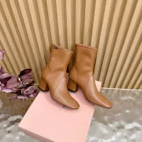 Cheap MIU MIU Boots For Women #1377995 Replica Wholesale [$115.00 USD] [ITEM#1377995] on Replica MIU MIU Boots