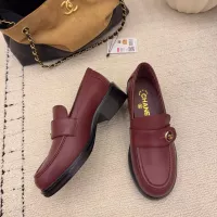 Cheap Chanel Leather Shoes For Women #1378014 Replica Wholesale [$112.00 USD] [ITEM#1378014] on Replica Chanel Leather Shoes
