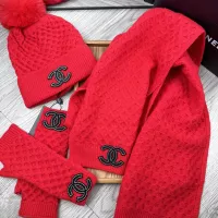 Cheap Chanel Hat and Scarf and Glove Set #1378237 Replica Wholesale [$52.00 USD] [ITEM#1378237] on Replica Chanel Hat and Scarf and Glove Set