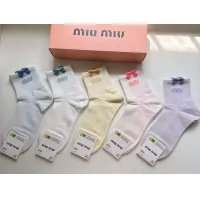 Cheap MIU MIU Socks For Women #1378401 Replica Wholesale [$25.00 USD] [ITEM#1378401] on Replica MIU MIU Socks