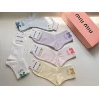 Cheap MIU MIU Socks For Women #1378401 Replica Wholesale [$25.00 USD] [ITEM#1378401] on Replica MIU MIU Socks