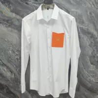 Cheap Hermes Shirts Long Sleeved For Men #1378516 Replica Wholesale [$76.00 USD] [ITEM#1378516] on Replica Hermes Shirts