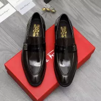 Cheap Salvatore Ferragamo Leather Shoes For Men #1380557 Replica Wholesale [$88.00 USD] [ITEM#1380557] on Replica Salvatore Ferragamo Leather Shoes