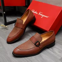 Cheap Salvatore Ferragamo Leather Shoes For Men #1380558 Replica Wholesale [$88.00 USD] [ITEM#1380558] on Replica Salvatore Ferragamo Leather Shoes