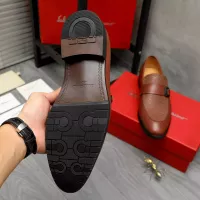 Cheap Salvatore Ferragamo Leather Shoes For Men #1380558 Replica Wholesale [$88.00 USD] [ITEM#1380558] on Replica Salvatore Ferragamo Leather Shoes