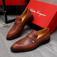 Cheap Salvatore Ferragamo Leather Shoes For Men #1380562 Replica Wholesale [$88.00 USD] [ITEM#1380562] on Replica Salvatore Ferragamo Leather Shoes