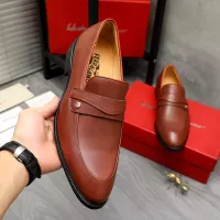 Cheap Salvatore Ferragamo Leather Shoes For Men #1380562 Replica Wholesale [$88.00 USD] [ITEM#1380562] on Replica Salvatore Ferragamo Leather Shoes