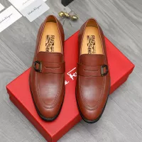 Cheap Salvatore Ferragamo Leather Shoes For Men #1380564 Replica Wholesale [$88.00 USD] [ITEM#1380564] on Replica Salvatore Ferragamo Leather Shoes