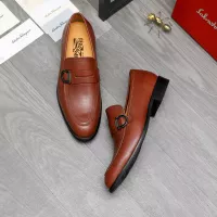 Cheap Salvatore Ferragamo Leather Shoes For Men #1380564 Replica Wholesale [$88.00 USD] [ITEM#1380564] on Replica Salvatore Ferragamo Leather Shoes