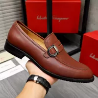 Cheap Salvatore Ferragamo Leather Shoes For Men #1380564 Replica Wholesale [$88.00 USD] [ITEM#1380564] on Replica Salvatore Ferragamo Leather Shoes