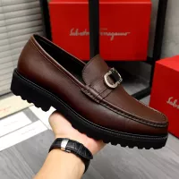 Cheap Salvatore Ferragamo Leather Shoes For Men #1380579 Replica Wholesale [$100.00 USD] [ITEM#1380579] on Replica Salvatore Ferragamo Leather Shoes