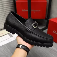 Cheap Salvatore Ferragamo Leather Shoes For Men #1380595 Replica Wholesale [$100.00 USD] [ITEM#1380595] on Replica Salvatore Ferragamo Leather Shoes