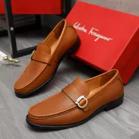 Cheap Salvatore Ferragamo Leather Shoes For Men #1380657 Replica Wholesale [$85.00 USD] [ITEM#1380657] on Replica Salvatore Ferragamo Leather Shoes