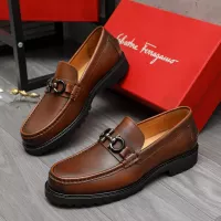 Cheap Salvatore Ferragamo Leather Shoes For Men #1380721 Replica Wholesale [$85.00 USD] [ITEM#1380721] on Replica Salvatore Ferragamo Leather Shoes